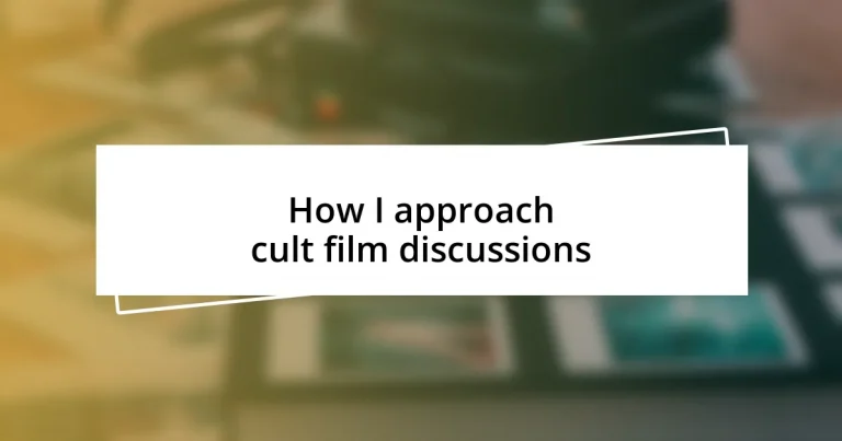 How I approach cult film discussions