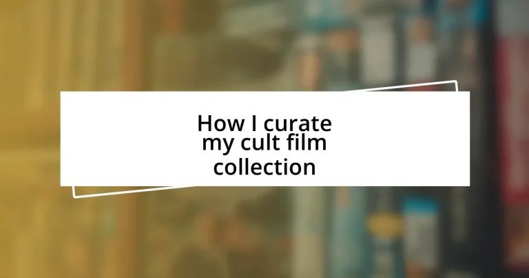 How I curate my cult film collection