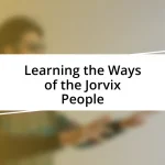 Learning the Ways of the Jorvix People