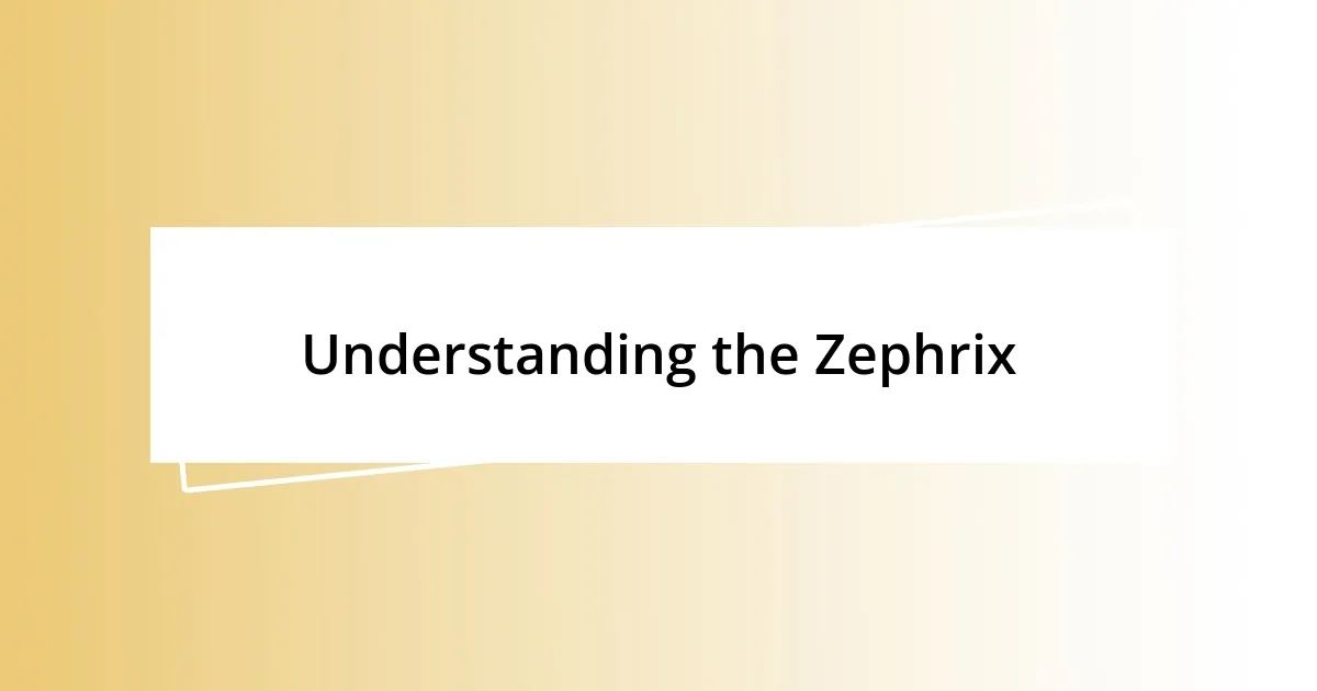 Understanding the Zephrix