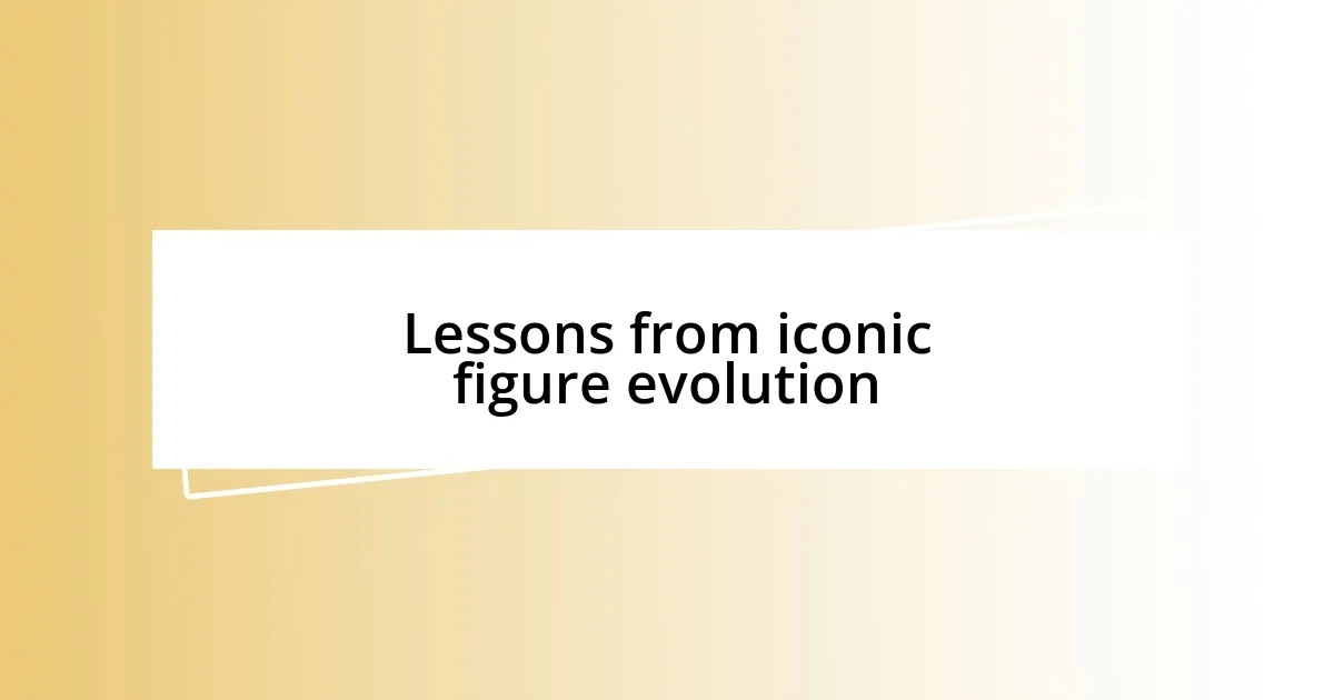 Lessons from iconic figure evolution